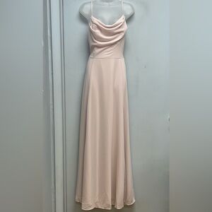 Celebrate DB Studio Dusty Pink Cowl Neck Maxi Dress – Size 12
